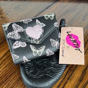 Betsey Johnson Black and White Butterfly Wallet